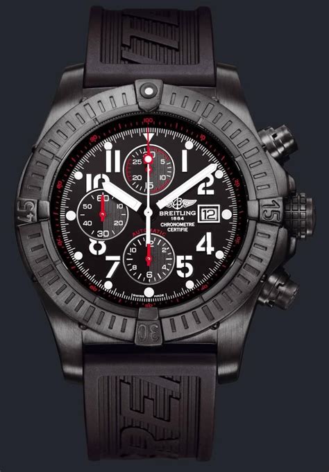 breitling super avenger blacksteel chronograph replica|breitling chrono avenger automatic movement.